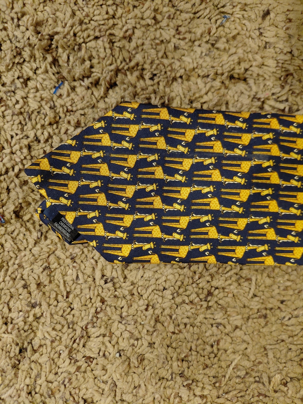Vintage Marks And Spencer Giraffe Tie 100% Silk